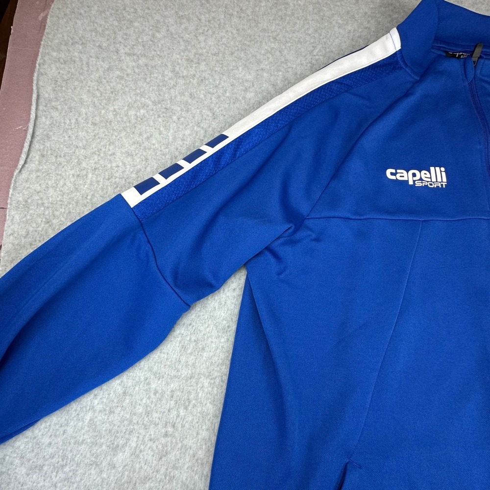 Original Crest Utah Royals Capelli CS-Cool Full Zip Track Jacket Blue White - Picture 4 of 11